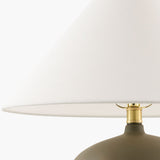Modern European furniture - White Linen Empire Table Lamp - www.oroa.com