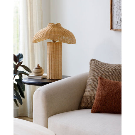 Modern European furniture - Natural Rattan Accent Table Lamp - www.oroa.com