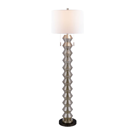 Modern European furniture - Plated Metallic Linen Floor Lamp - www.oroa.com