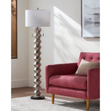 Modern European furniture - Plated Metallic Linen Floor Lamp - www.oroa.com