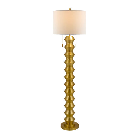 Modern European furniture - Plated Metallic Linen Floor Lamp - www.oroa.com