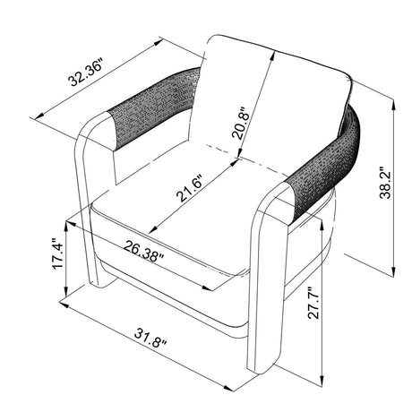 Modern European furniture - Cushioned Teak Outdoor Accent Chair - www.oroa.com