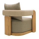 Modern European furniture - Cushioned Teak Outdoor Swivel Chair - www.oroa.com