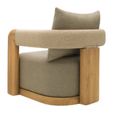 Modern European furniture - Cushioned Teak Outdoor Swivel Chair - www.oroa.com