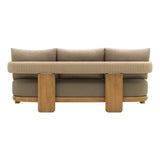 Modern European furniture - Cushioned Teak Outdoor Sofa - www.oroa.com