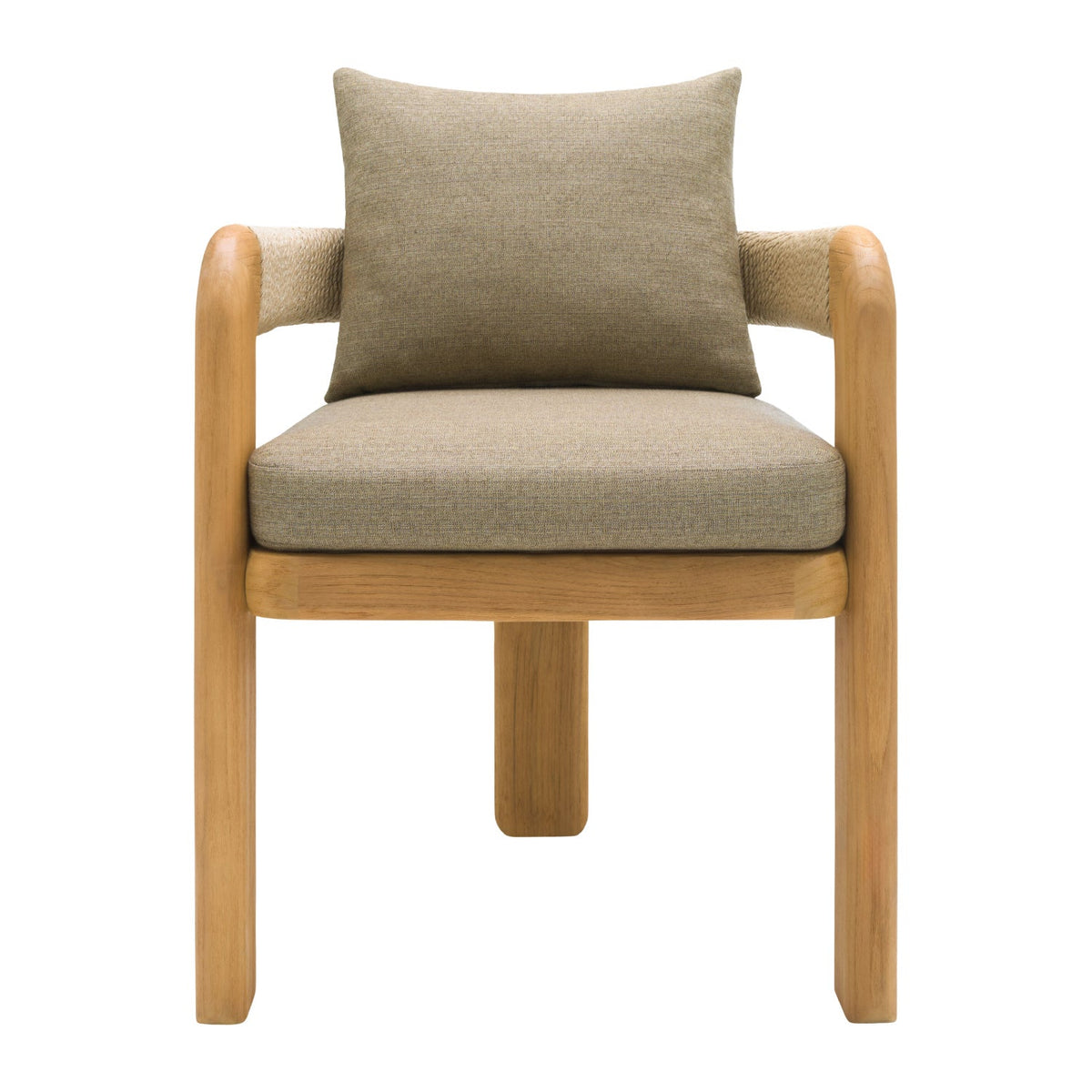 Modern European furniture - Cushioned Teak Outdoor Dining Chair - www.oroa.com