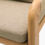 Modern European furniture - Cushioned Teak Outdoor Bench - www.oroa.com