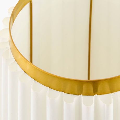 Modern European furniture - White Fluted Linen Table Lamp - www.oroa.com