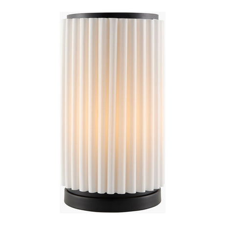 Modern European furniture - White Fluted Linen Table Lamp - www.oroa.com