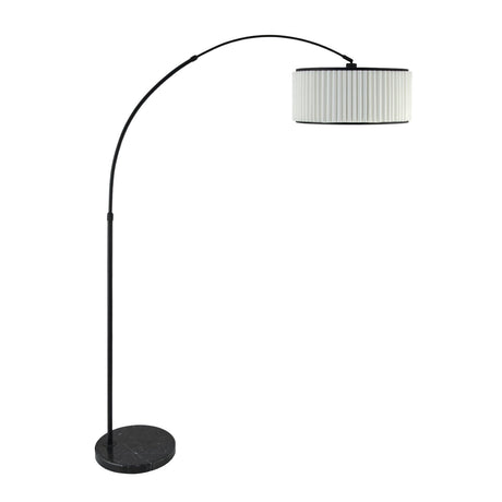 Modern European furniture - White Fluted Linen Floor Lamp - www.oroa.com