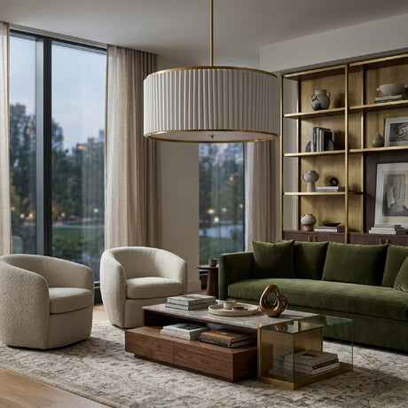 Modern European furniture - White Fluted 2-Light Chandelier - www.oroa.com