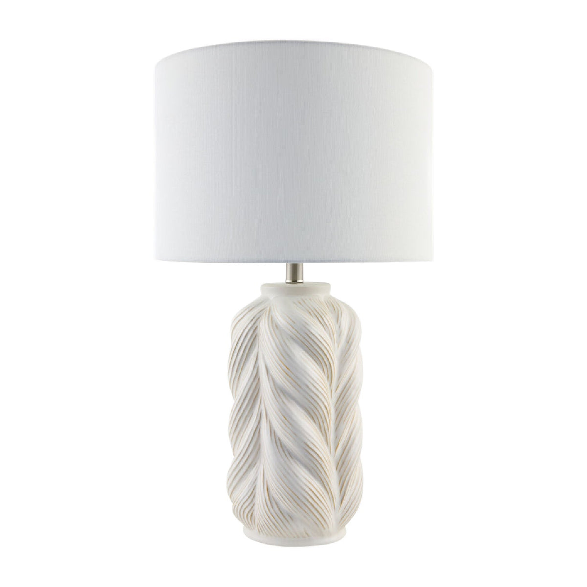 Modern European furniture - White Carved Ceramic Table Lamp - www.oroa.com