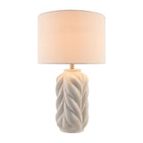 Modern European furniture - White Carved Ceramic Table Lamp - www.oroa.com