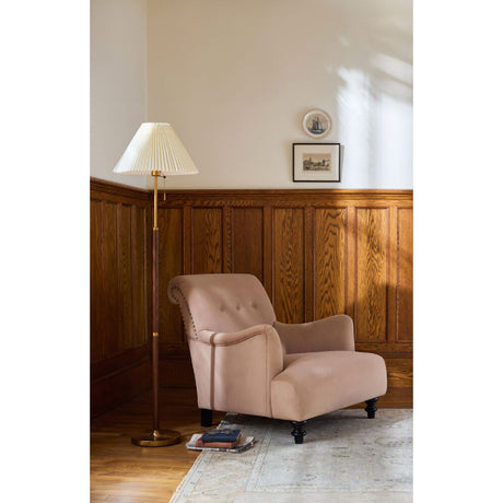 Modern European furniture - Pleated White Linen Floor Lamp - www.oroa.com