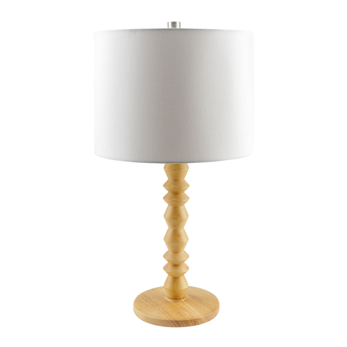 Modern European furniture - Wood Veneer Linen Table Lamp - www.oroa.com
