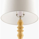 Modern European furniture - Wood Veneer Linen Table Lamp - www.oroa.com