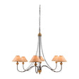 Modern European furniture - White Leather 6-Light Chandelier - www.oroa.com