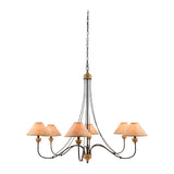 Modern European furniture - White Leather 6-Light Chandelier - www.oroa.com