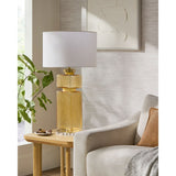Modern European furniture - Yellow Glass Accent Table Lamp - www.oroa.com