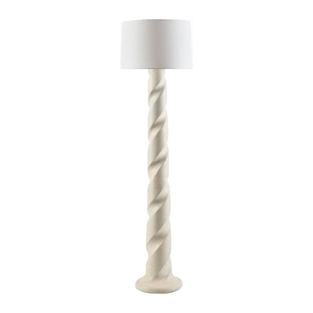 Modern European furniture - Cream Spiral Accent Floor Lamp - www.oroa.com