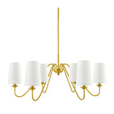 Modern European furniture - 6-Light White Linen Chandelier - www.oroa.com