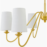 Modern European furniture - 6-Light White Linen Chandelier - www.oroa.com