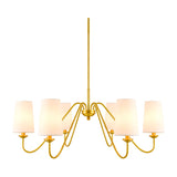 Modern European furniture - 6-Light White Linen Chandelier - www.oroa.com