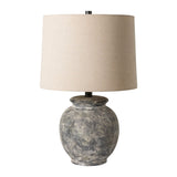 Modern European furniture - Antique Gray Ceramic Table Lamp - www.oroa.com