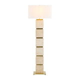Modern European furniture - Burnished Yellow Travertine Floor Lamp - www.oroa.com