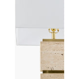 Modern European furniture - Burnished Yellow Travertine Floor Lamp - www.oroa.com