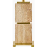 Modern European furniture - Natural Travertine Accent Table Lamp - www.oroa.com