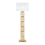 Modern European furniture - Natural Travertine Accent Floor Lamp - www.oroa.com