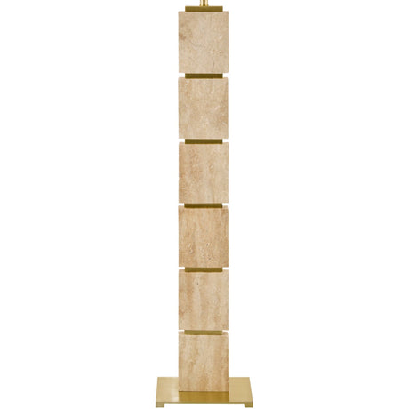 Modern European furniture - Natural Travertine Accent Floor Lamp - www.oroa.com