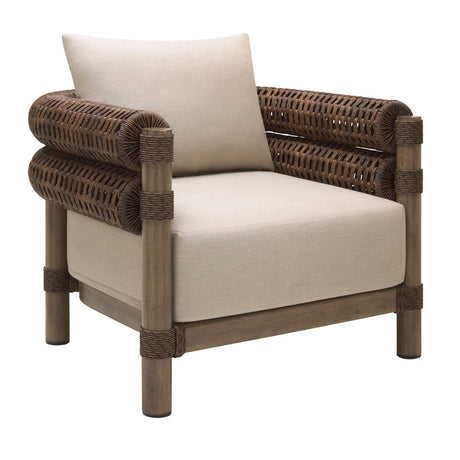 Modern European furniture - Cushioned Wicker Outdoor Accent Chair - www.oroa.com