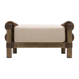 Modern European furniture - Cushioned Wicker Outdoor Ottoman - www.oroa.com
