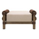 Modern European furniture - Cushioned Wicker Outdoor Ottoman - www.oroa.com