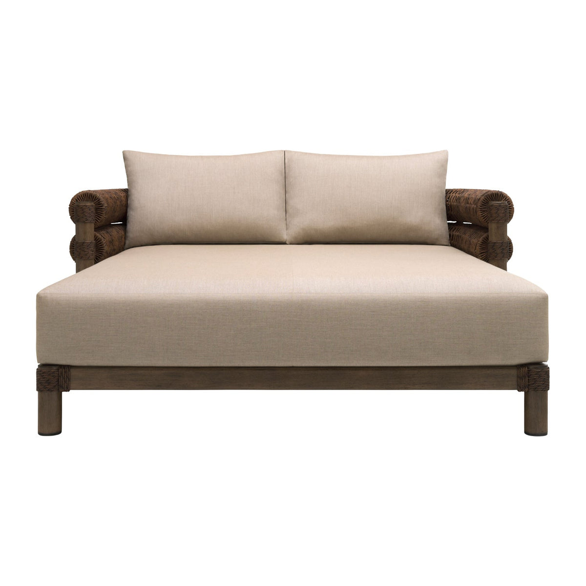 Modern European furniture - Cushioned Wicker Outdoor Daybed - www.oroa.com