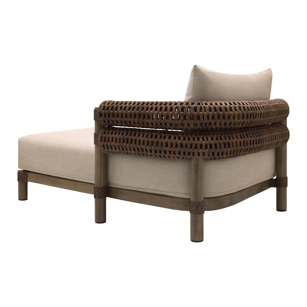 Cushioned Wicker Outdoor Left-Armed Chaise | Kuda Home Porta
