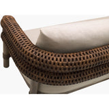 Modern European furniture - Cushioned Wicker Outdoor Right-Armed Sofa - www.oroa.com