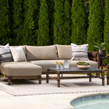 Modern European furniture - Cushioned Wicker Outdoor Right-Armed Sofa - www.oroa.com