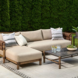 Modern European furniture - Cushioned Wicker Outdoor Right-Armed Sofa - www.oroa.com
