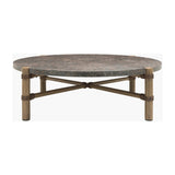 Modern European furniture - Brown Stone Round Outdoor Coffee Table - www.oroa.com