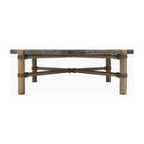 Modern European furniture - Brown Stone Round Outdoor Coffee Table - www.oroa.com
