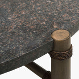 Modern European furniture - Brown Stone Round Outdoor Coffee Table - www.oroa.com