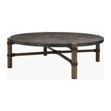 Modern European furniture - Brown Stone Round Outdoor Coffee Table - www.oroa.com