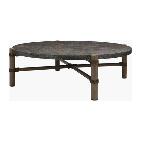 Modern European furniture - Brown Stone Round Outdoor Coffee Table - www.oroa.com