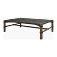 Modern European furniture - Brown Stone Rectangular Outdoor Coffee Table - www.oroa.com