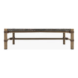 Modern European furniture - Brown Stone Rectangular Outdoor Coffee Table - www.oroa.com