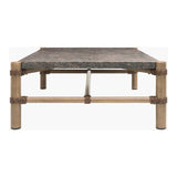 Modern European furniture - Brown Stone Rectangular Outdoor Coffee Table - www.oroa.com