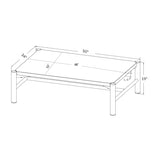 Modern European furniture - Brown Stone Rectangular Outdoor Coffee Table - www.oroa.com